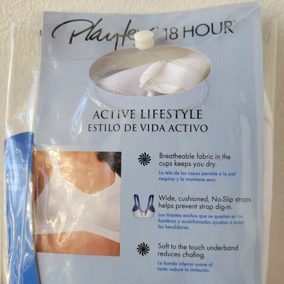 NWT – Playtex 18-Hour Cooling Comfort Wire-Free Bra (Size: 44D) - Picture 2 of 8